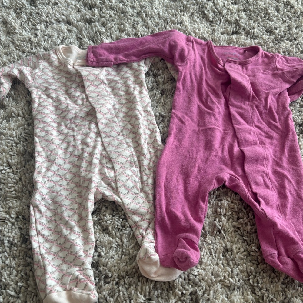 Magnetic me bundle; Pink and Patterned Kids One Pieces. Size 0-3 months